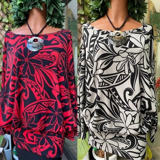 ドルマントップス/トライバルティアレ柄 - Lanaikulani