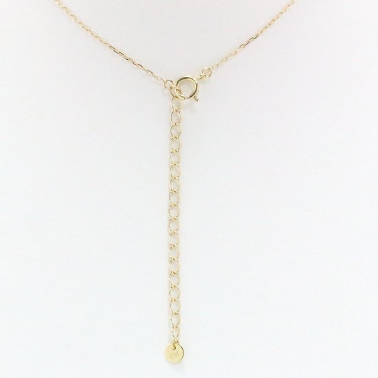 スクエアフレイム1粒ダイヤ シンプルネックレス / K10ゴールド・ダイヤモンド | 華奢なデザインのK10ネックレスのお店　golden beak