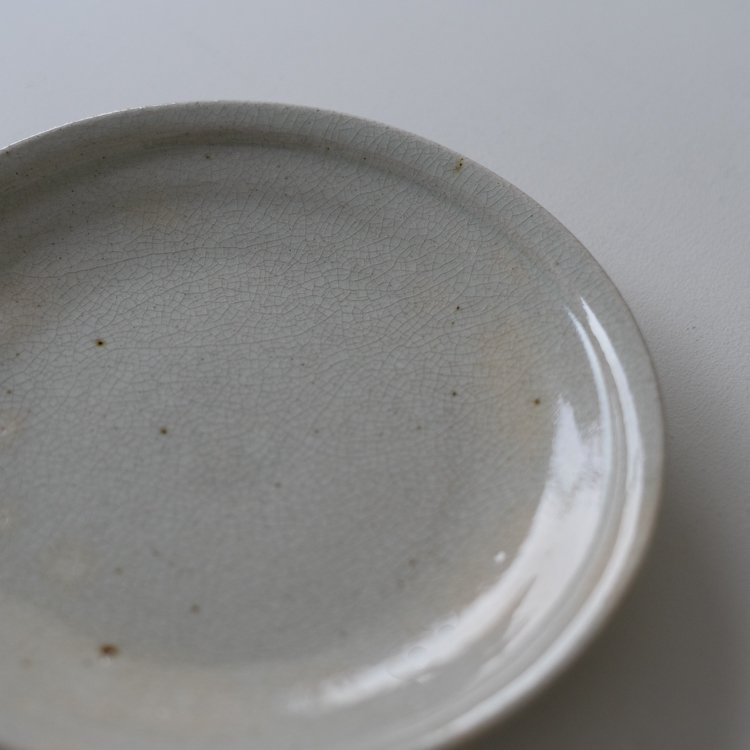 陶芸家 林拓児さんの 貫入・黒釉楕円皿2枚セット（中） - 食器