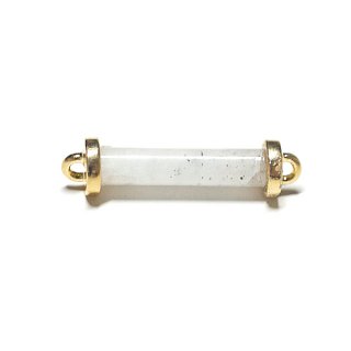 【1個】天然石ラブラドライト（Labradrite）ゴールドCircle Stickコネクター