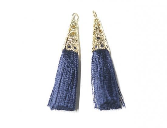 フェイラー 新品　プティクロス　ブルータッセル　ネイビー フェイラー 新品プティクロスブルータッセルネイビー