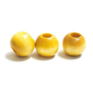 Mustard Yellowマスタードイエローカラー8mm円形ウッド製ビーズ、パーツ