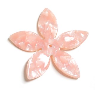 【1個】桜ピンクカラー約53mmフラワーモチーフ！セルロース (acetylcellulose)樹脂パーツ