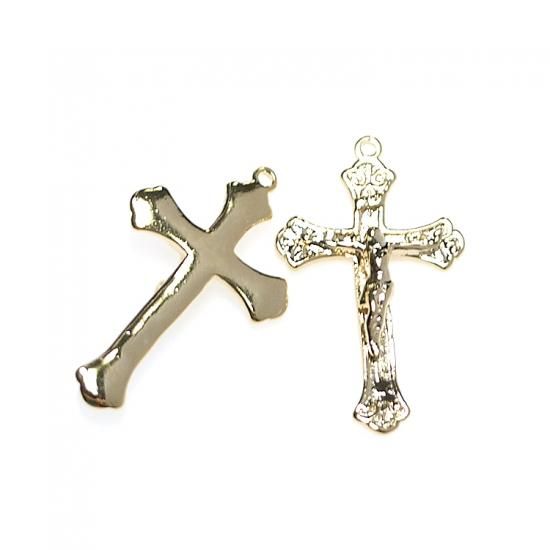 2個入り Gothic Jesus Christ クロスゴールドチャーム パーツ デザインアクセサリー ハンドメイド素材専門店diybejewel