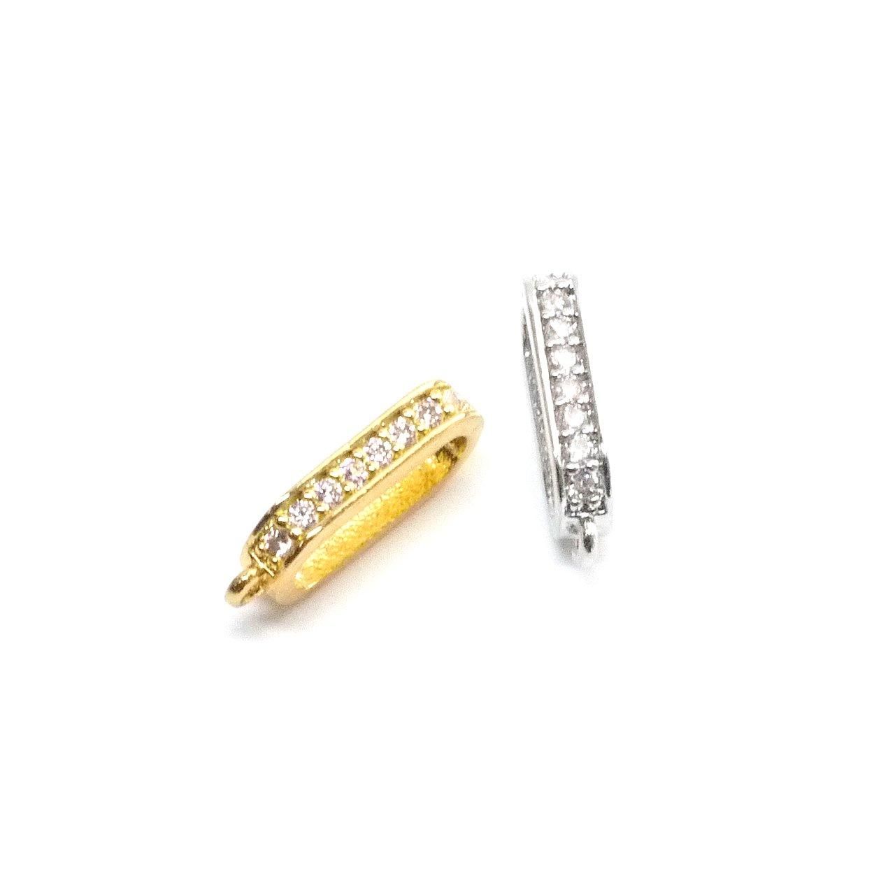 1個】ゴージャスに輝く高品質CZ付 バチカンチャーム ストーン NF