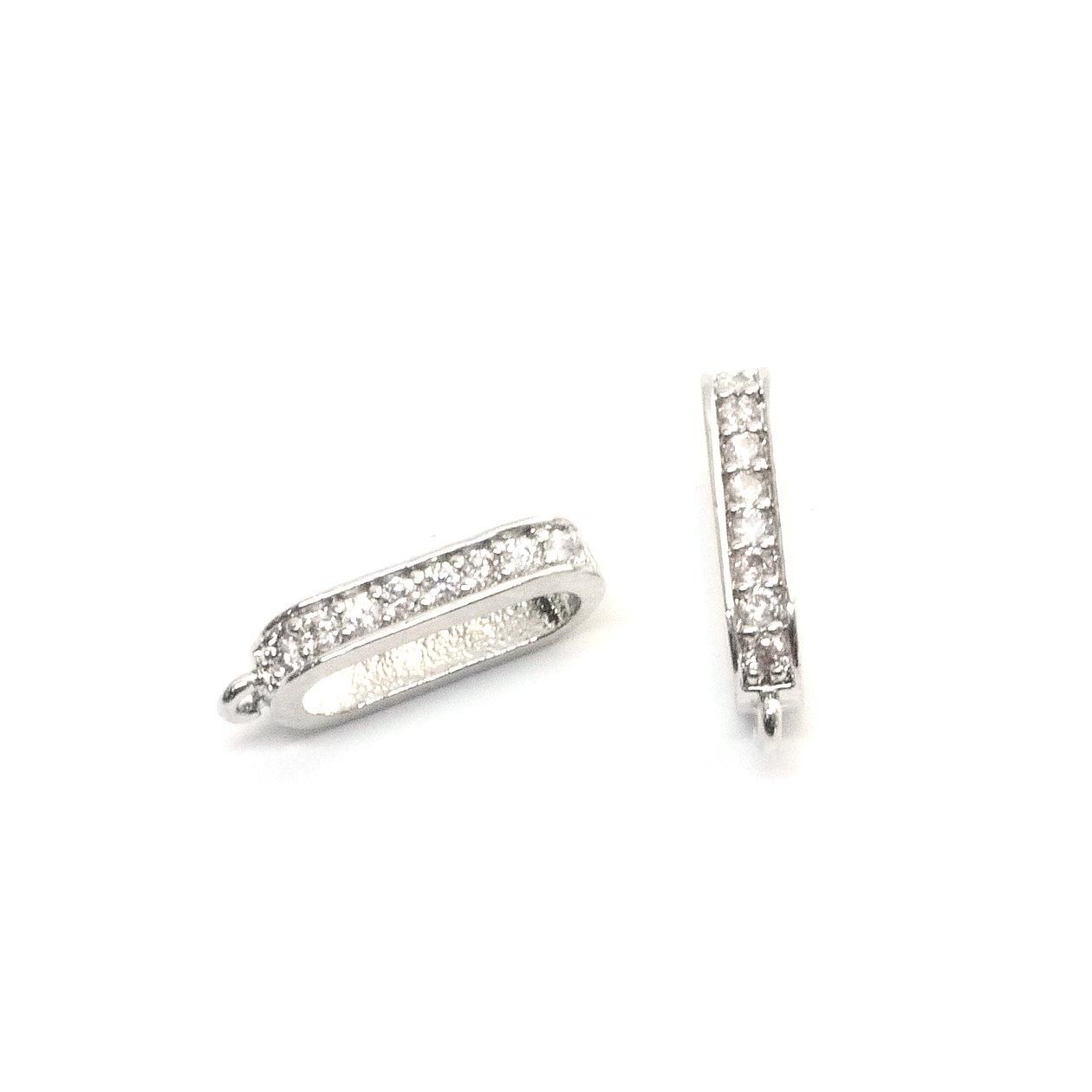 1個】ゴージャスに輝く高品質CZ付 バチカンチャーム ストーン NF