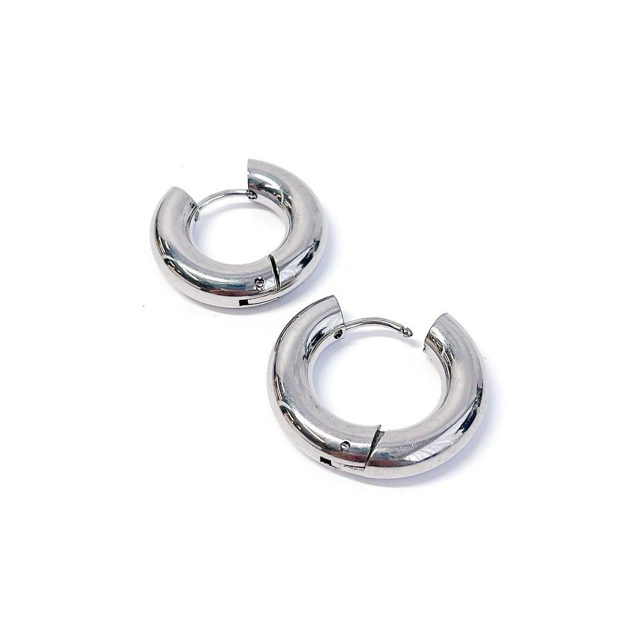 2個/1ペア】線径約5mm 外径約20mm チャンキーフープピアス 2個/1ペア】線径約5mm 外径約20mm チャンキーフープピアス