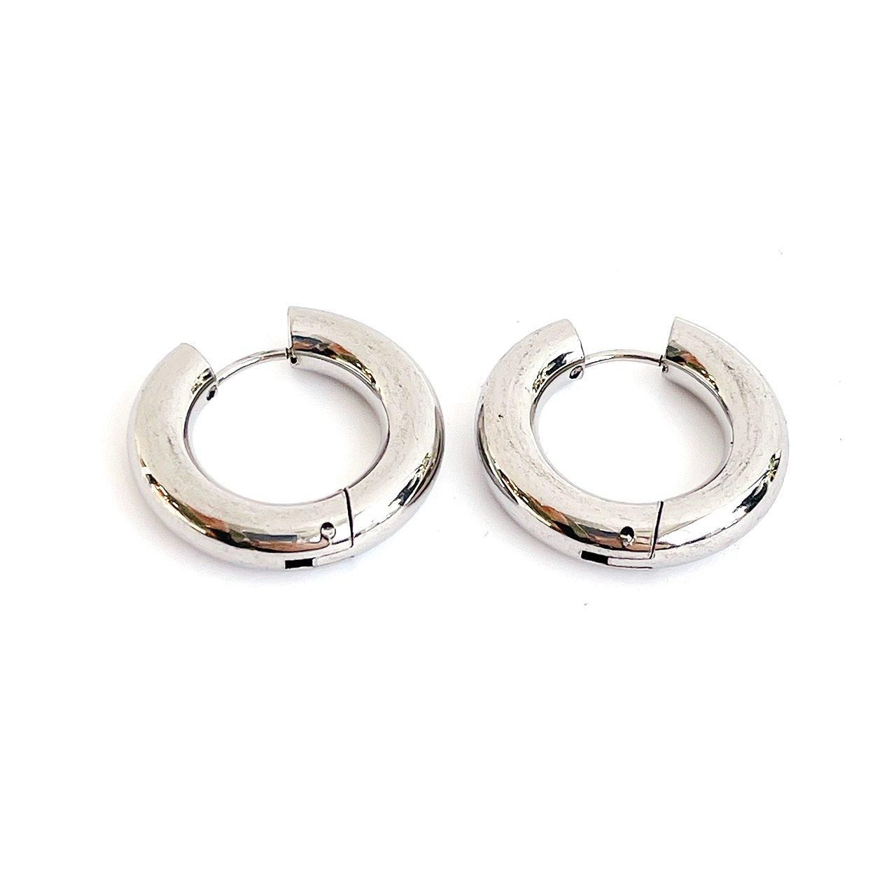 2個/1ペア】線径約5mm 外径約24mm チャンキーフープピアス