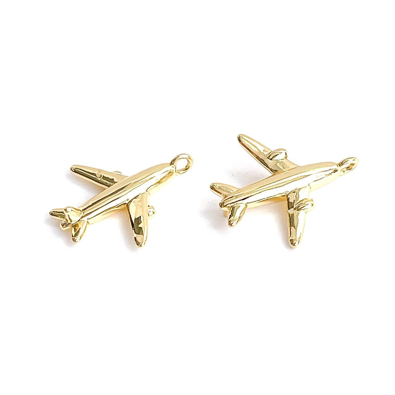 1個】立体！飛行機 チャーム、ペンダント - DIYBEJEWEL（ディー