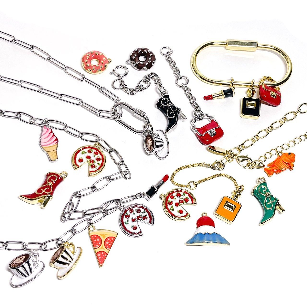 ポップ LA キャップ ロゴ帽子 チャーム | 10個入り - 低金属