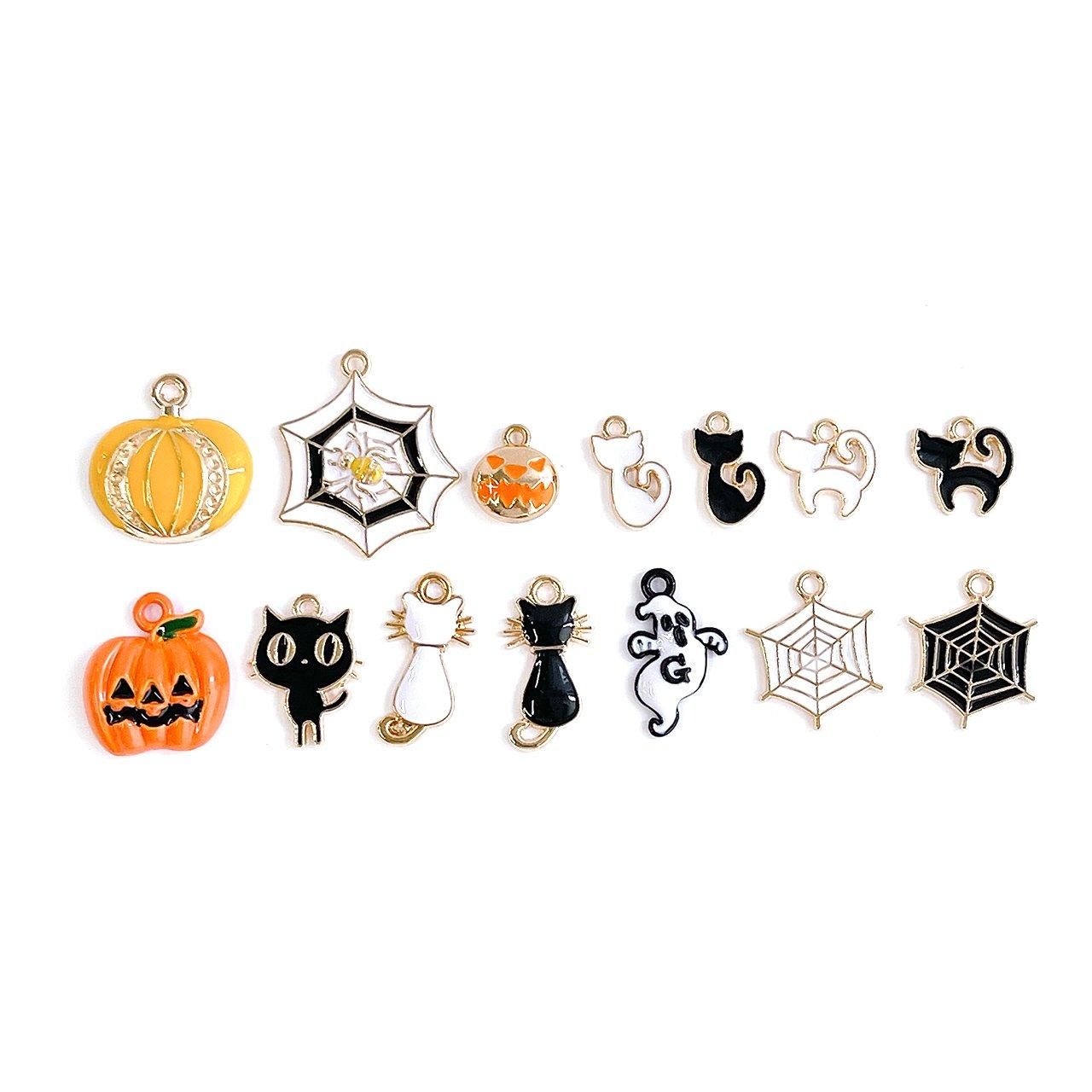 魔女の帽子チャーム | ハロウィン2個入り - 低金属アレルギーの