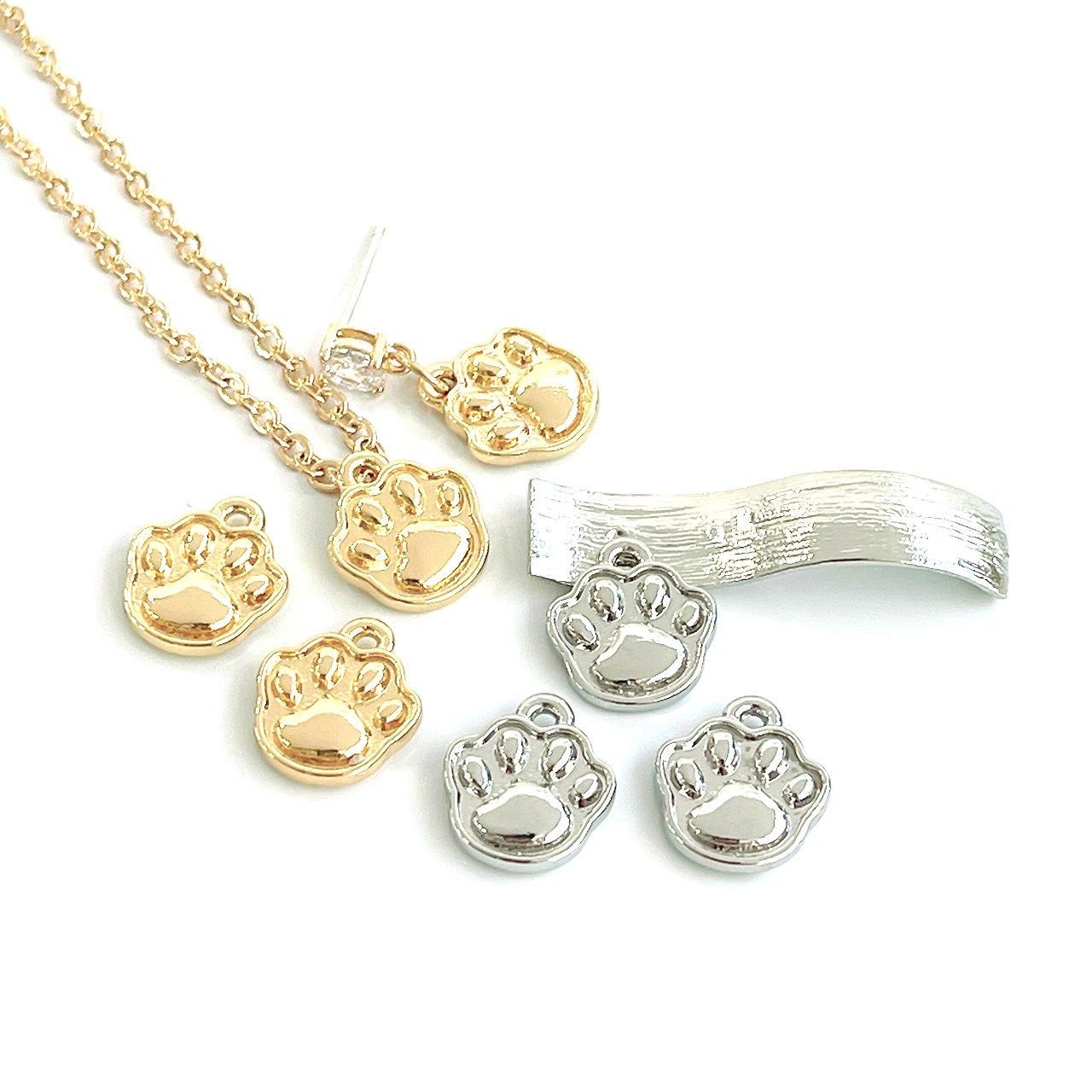 猫の肉球チャーム | 真鍮製 - 日本製低金属アレルギー素材専門店DIYBEJEWEL