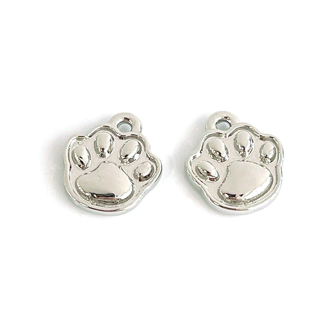 NO.2923✤猫 肉球チャーム 雪の結晶 ハンドメイド チャーム パーツ 猫の肉球チャーム | 真鍮製 - 日本製低金属アレルギー素材専門店DIYBEJEWEL