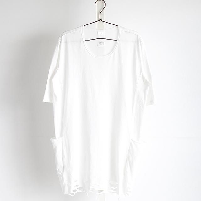 サイドポケット付きダメージヘムロングカットソー メンズスカートなどモード系ファッションの通販 Albino サイドポケット付きダメージヘムロングカットソー メンズスカートなどモード系ファッションの通販 Albino