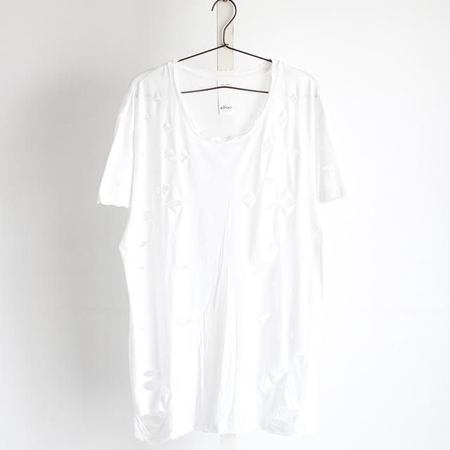 クラッシュ加工ビッグカットソー メンズスカートなどモード系ファッションの通販 Albino クラッシュ加工ビッグカットソー メンズスカートなどモード系ファッションの通販 Albino