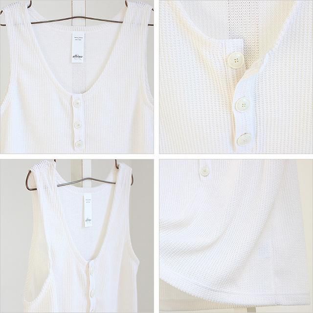 ヘンリーネック調サマーニットタンクトップ | メンズスカート