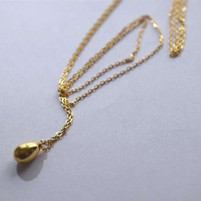 新品未使用 K18 ゴールド しずく型 ネックレス 楽天市場】18金 ネックレス 雫 k18 18k ゴールド 中空 ドロップ