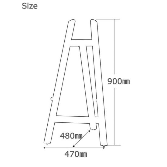 木製額立て・イーゼル・ウェルカムボード900ホワイト｜プラッシュの