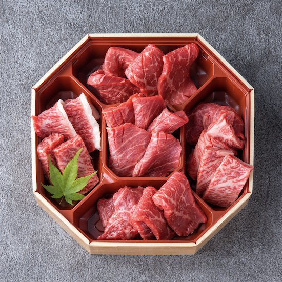 神戸牛焼肉5点盛り500g（専用仕切り箱）モモ【やまのおかげ屋 ...