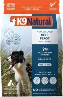 K9 Natural フリーズドライ　ビーフ　500g （2kg分）[9421900779154]