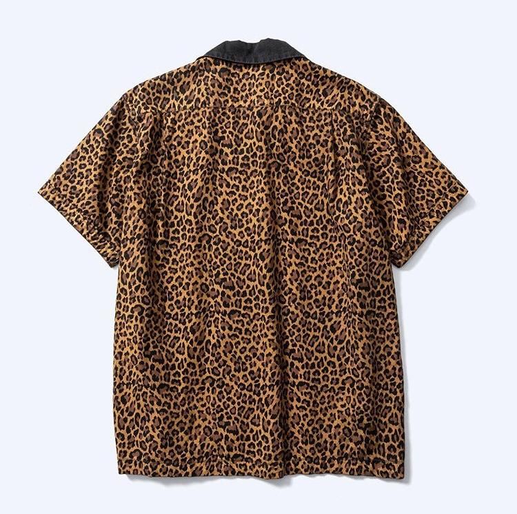 MINEDENIM (マインデニム ) Leopard S/S Open Collar SH BRT