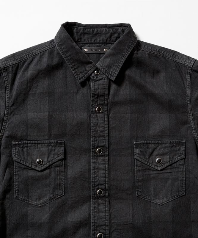 MINEDENIM (マインデニム ) Buffalo Check Denim Westsrn SH GRT