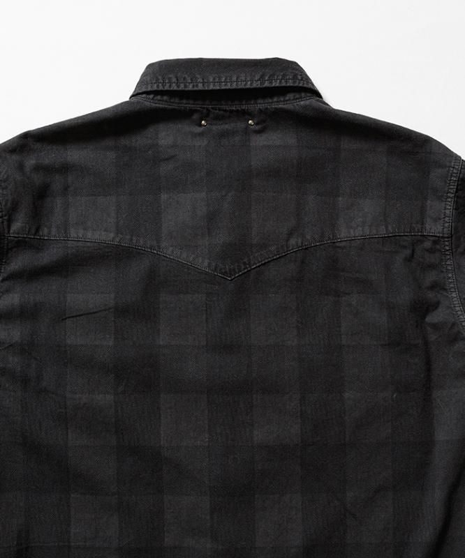 MINEDENIM Black Denim Buffalo Check SH