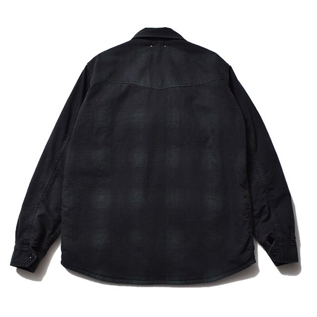 MINEDENIM (マインデニム ) Black Denim Check Quiltriner Shirt BZ