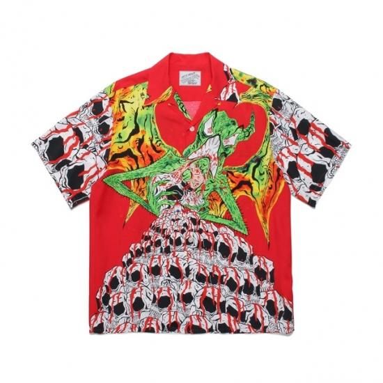 WACKO MARIA（ワコマリア）NECK FACE / HAWAIIAN SHIRT ( TYPE-1 ) RED | VITAL  ORGAN（バイタルオーガン）商品ページ