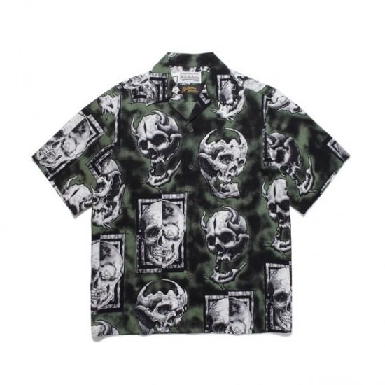 WACKO MARIA（ワコマリア）56 TATTOO STUDIO / HAWAIIAN SHIRT S/S OLIVE | VITAL  ORGAN（バイタルオーガン）商品ページ