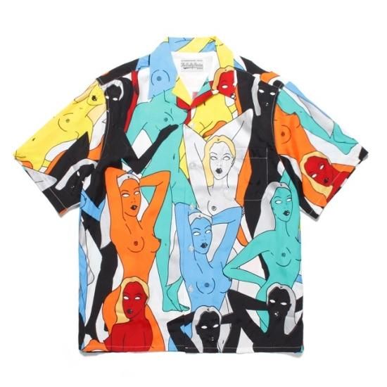 WACKO MARIA 天国東京百女柄図 HAWAIIAN SHIRT