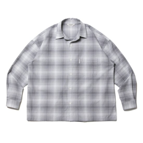 COOTIE(クーティー) CTE-22S411 Ombre Check L/S Shirt WHITE × GRAY