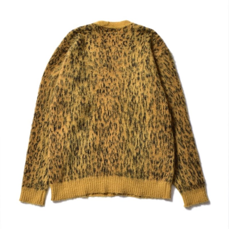 MINEDENIM (マインデニム ) Kid Mohair Leopard Knit Long Cardigan