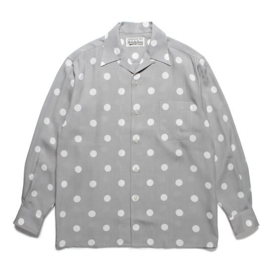 WACKO MARIA（ワコマリア）DOTS OPEN COLLAR SHIRT GRAY | VITAL ORGAN