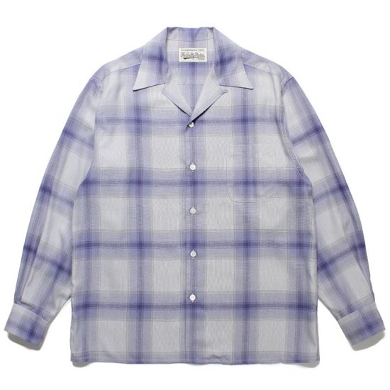 WACKO MARIA（ワコマリア）OMBRE CHECK OPEN COLLAR SHIRT L/S（TYPE-2 