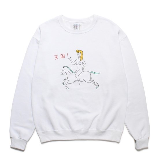 WACKO MARIA(ワコマリア) / 世界平和プロジェクト SWEAT SHIRT【WHITE】 | グラフィック入りクルーネック・スウェット -  VITAL ORGAN ONLINE STORE | WACKO ...