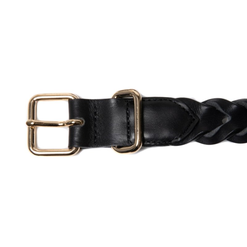 COOTIE（クーティー）CC-209 Leather Braid Belt Gold | VITAL ORGAN