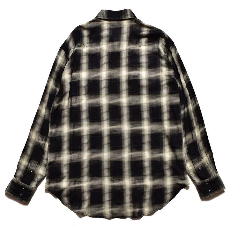 MINEDENIM（マインデニム）Distortion Ombre Check L.Western SH