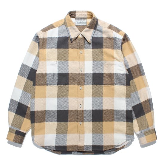 WACKO MARIA(ワコマリア) / FLANNEL REGULAR COLLAR SHIRT YELLOW