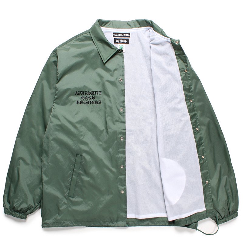 WACKO MARIA(ワコマリア) / 舐達麻 / HIGH TIMES / COACH JACKET GREEN | - VITAL ORGAN  ONLINE STORE | WACKO MARIA（ワコマリア）,COOTIE（クーティー）,MINEDENIM（マインデニム）などの通販・正規取扱店