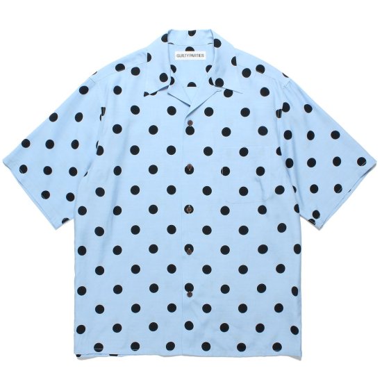 WACKO MARIA(ワコマリア) / DOTS OPEN COLLAR SHIRT BLUE | - VITAL ORGAN ONLINE  STORE | WACKO MARIA（ワコマリア）,COOTIE（クーティー）,MINEDENIM（マインデニム）などの通販・正規取扱店