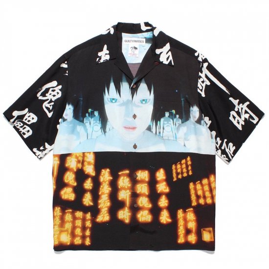 WACKO MARIA(ワコマリア) / GHOST IN THE SHELL 2 INNOCENCE / 攻殻機動隊 / HAWAIIAN  SHIRT BLACK | - VITAL ORGAN ONLINE STORE | WACKO MARIA（ワコマリア ）,COOTIE（クーティー）,MINEDENIM（マインデニム）などの通販・正規取扱店