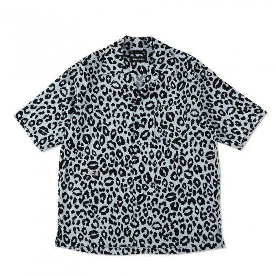 <img class='new_mark_img1' src='https://img.shop-pro.jp/img/new/icons7.gif' style='border:none;display:inline;margin:0px;padding:0px;width:auto;' />WIND AND SEA  MINEDENIM Lips Leopard Print Open collar SHL.GREEN