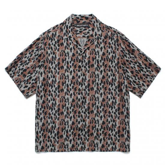WACKO MARIA(ワコマリア) / LEOPARD HAWAIIAN SHIRT S/S GRAY