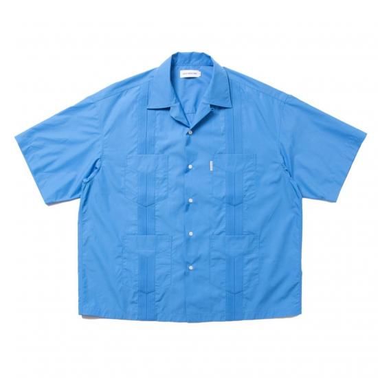 <img class='new_mark_img1' src='https://img.shop-pro.jp/img/new/icons7.gif' style='border:none;display:inline;margin:0px;padding:0px;width:auto;' />COOTIEʥƥ/ CTE-25S408 120/2 Typewriter Cuba S/S ShirtBLUE