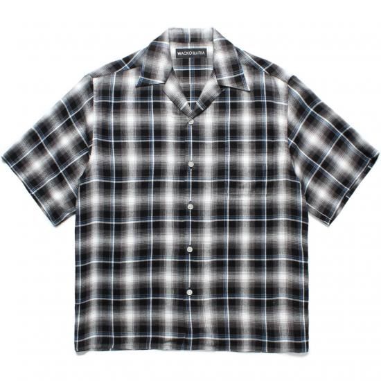 <img class='new_mark_img1' src='https://img.shop-pro.jp/img/new/icons7.gif' style='border:none;display:inline;margin:0px;padding:0px;width:auto;' />WACKO MARIA(拾ޥꥢ) / CHECK OPEN COLLOR SHIRTGRAY
