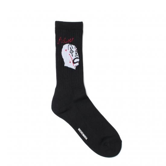 <img class='new_mark_img1' src='https://img.shop-pro.jp/img/new/icons7.gif' style='border:none;display:inline;margin:0px;padding:0px;width:auto;' />WACKO MARIA(拾ޥꥢ) / MASK JACQUARD SOCKSBLACK