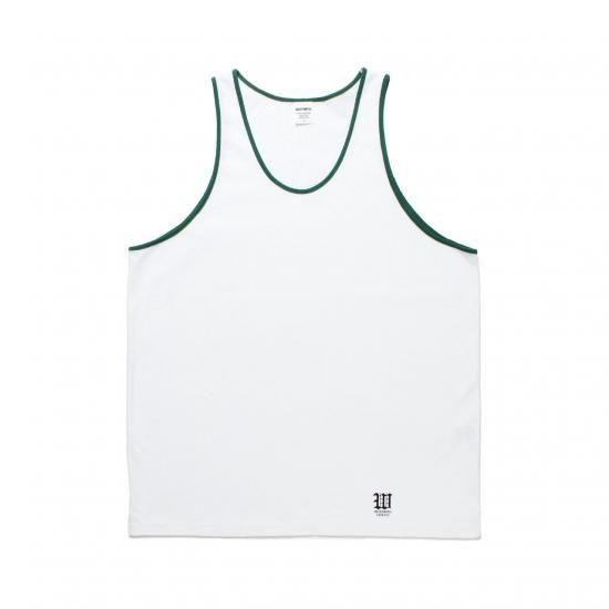 <img class='new_mark_img1' src='https://img.shop-pro.jp/img/new/icons7.gif' style='border:none;display:inline;margin:0px;padding:0px;width:auto;' />WACKO MARIA(拾ޥꥢ) / WASHED HEAVY WEIGHT RINGER TANK TOPWHITE