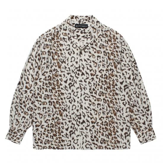 WACKO MARIA(ワコマリア) / LEOPARD OPEN COLLAR SHIRT IVORY