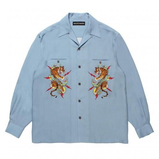 <img class='new_mark_img1' src='https://img.shop-pro.jp/img/new/icons7.gif' style='border:none;display:inline;margin:0px;padding:0px;width:auto;' />WACKO MARIA(拾ޥꥢ) / TIM LEHI / HAWAIIAN SHIRT L/SBLUE